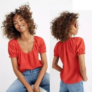 MADEWELL | Texture and Thread Peasant Top